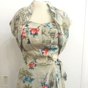 1960s vintage Hawaiian dress with jacket